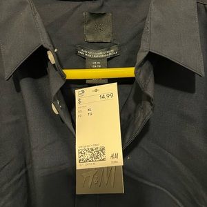 H & M Navy Blue XL Men’s Dress Shirt